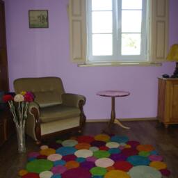 Handmade Wool Round Rug Colorful Crochet Area Rug - thumbnail 4