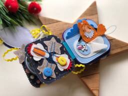 Personalised Felt Quiet Book From 6 Month To 2 Years, Educational Book, Felt Busy Book, Baby Activity Book. Kids - thumbnail 1