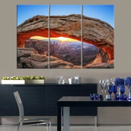 Utah Usa Mesa Arch in Canyonlands National Park America Landscape Poster Bedroom Wall Art Giclee Fine Print Sundown Print Canvas - thumbnail 3
