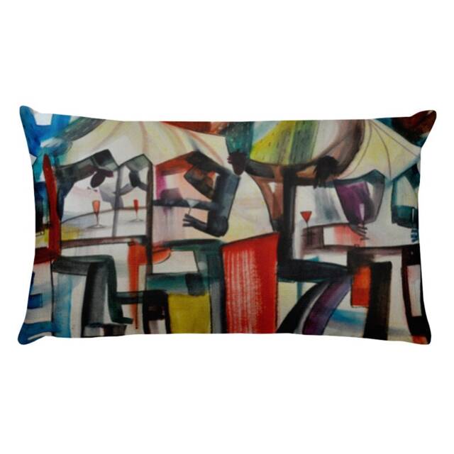 Decorative Pillow Cover, Black Art, African American Housewarming Gift, For Couch, Throw 12x20, Art