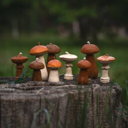 Mushroom Candles, Decoration, Autumn Decor, Home Beeswax Gift For Friend, Forest Candle - thumbnail 2