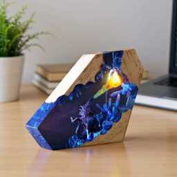 Handmade Godzilla Resin Lamp Anime Monster Night Light - thumbnail 1