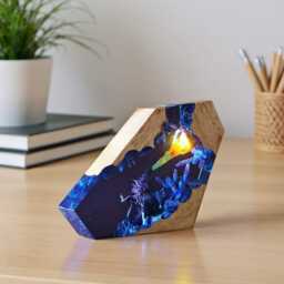 Handmade Godzilla Resin Lamp Anime Monster Night Light - thumbnail 3