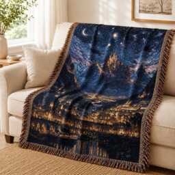 Velaris Woven Blanket, Sjm, Acotar Merch The Night Court Throw A Of Thorns & Roses Romantic Blanket - thumbnail 2