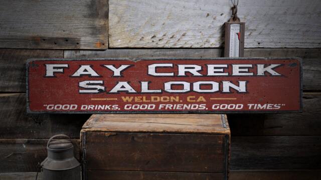 Custom Saloon Sign, Wall Decor, Wood Home - Rustic Hand Made Wooden Sign Decor Gifts - image 1