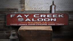Custom Saloon Sign, Wall Decor, Wood Home - Rustic Hand Made Wooden Sign Decor Gifts - thumbnail 1
