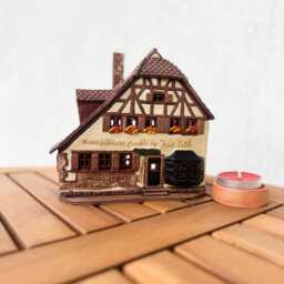 Rothenburg Candle House Handmade Ceramic German Village Decor - thumbnail 3