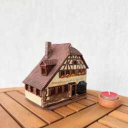 Rothenburg Candle House Handmade Ceramic German Village Decor - thumbnail 2