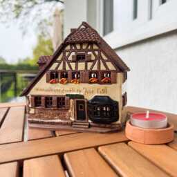 Rothenburg Candle House Handmade Ceramic German Village Decor - thumbnail 1