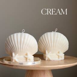 Large Seashell Soy Wax Candle - Coastal Home Decor - thumbnail 3