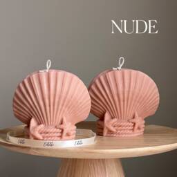 Large Seashell Soy Wax Candle - Coastal Home Decor - thumbnail 2