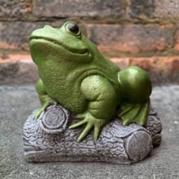 Unique Frog Statue Concrete Sculpture Stone Animal Of The Swamp Water Decoration Front Door Ornament Frog Lover Gift Yard Art - thumbnail 1
