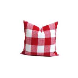 Outdoor Christmas Pillow Covers, Red Cover For 20x20 Pillow, 16x16 18x18 Pillow, All Sizes Incl Lumbar & Euro - thumbnail 1