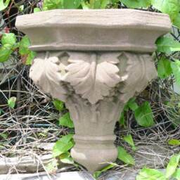 Console Base Grape Leaves Art Sandstone Antique Look T 04 - thumbnail 2