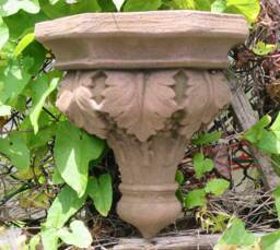 Console Base Grape Leaves Art Sandstone Antique Look T 04 - thumbnail 1