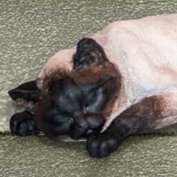 Concrete Siamese Cat Statue Handmade Lawn Kitty Figurine Stone Sculpture Outdoor Kitten Ornament Pet Memorial Decor Cement Yard Art - thumbnail 2
