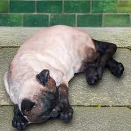 Concrete Siamese Cat Statue Handmade Lawn Kitty Figurine Stone Sculpture Outdoor Kitten Ornament Pet Memorial Decor Cement Yard Art - thumbnail 4
