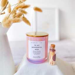 To My Wonderful Mum Scented Candle With Metal Lid & Matches Jar Gift For Mummy Christmas Present Mama Luxurious New Gift - thumbnail 2