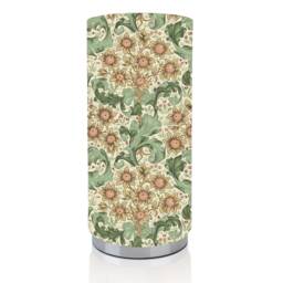Handmade William Morris Design , Chrome Base Pad Lamp/Nightlite, Home Decor Gift, Made in Uk, Floral - thumbnail 3