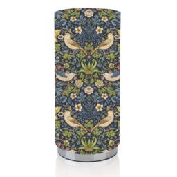 Handmade William Morris Design , Chrome Base Pad Lamp/Nightlite, Home Decor Gift, Made in Uk, Floral - thumbnail 2