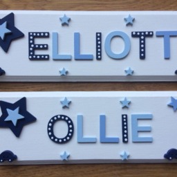 Personalised Children's Bedroom Nursery Wooden Name Door Wall Sign Plaque. Nursery Room Decor.gift.name Bedroom - thumbnail 3