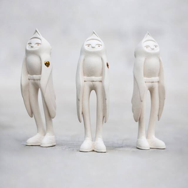 Ceramic Birdman Art Toy Handmade Modern Collectible Figurine - image 1