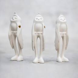 Ceramic Birdman Art Toy Handmade Modern Collectible Figurine