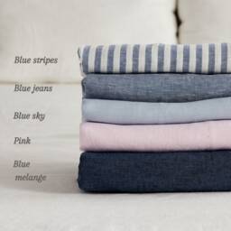 Linen Bed Skirt. Queen Size Bedskirt With Corner Ties. Custom Sizes Box Spring Cover #ties Knot# - thumbnail 3