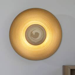Large Rustic Flush Ceiling Light - Eclipse Beige & White - thumbnail 2