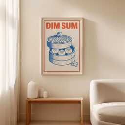 Dim Sum Poster - Chinese Food Wall Art Dumpling Kitchen Decor Asian Print Minimal Line Restaurant Style - thumbnail 3