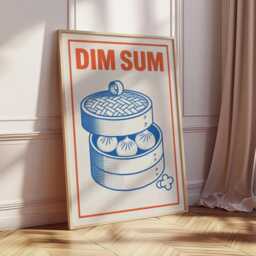 Dim Sum Poster - Chinese Food Wall Art Dumpling Kitchen Decor Asian Print Minimal Line Restaurant Style - thumbnail 4