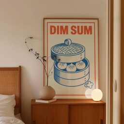 Dim Sum Poster - Chinese Food Wall Art Dumpling Kitchen Decor Asian Print Minimal Line Restaurant Style - thumbnail 2