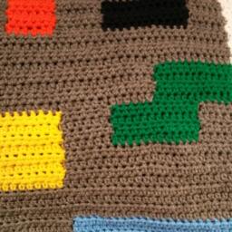 Video Game Child's Blanket - Crocheted Block Afghan - thumbnail 4