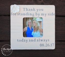 Personalized Maid Of Honor Frame - Thank You Bridesmaid Gift, Wedding Keepsake - thumbnail 1
