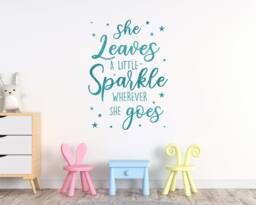 She Leaves A Little Sparkle Wall Decal, Nursery & Playroom Decor - thumbnail 1