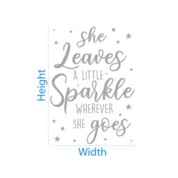 She Leaves A Little Sparkle Wall Decal, Nursery & Playroom Decor - thumbnail 3
