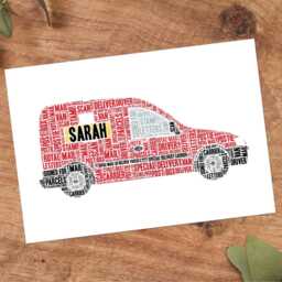 Personalised Delivery Van Word Art Print, Postie Gift, Custom Wall Framed Picture Nl - thumbnail 3