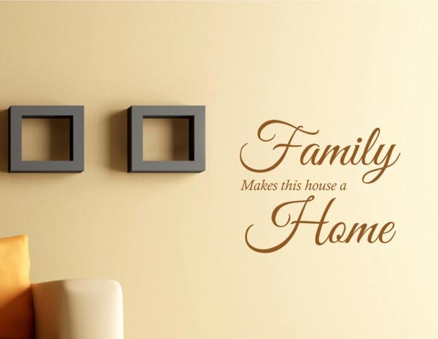 Family Makes This House A Home - Wall Sticker Contemporary Vinyl Decal - image 1