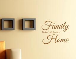 Family Makes This House A Home - Wall Sticker Contemporary Vinyl Decal - thumbnail 1