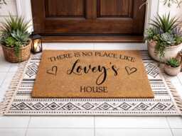 There Is No Place Like My Bestie's - Custom Lovey Rug Simple Heart Sign - thumbnail 1
