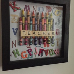 Teacher Scrabble Frame Handmade Thank You Gift Christmas Unique - thumbnail 2