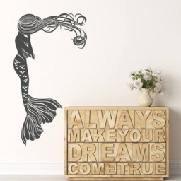 Mermaid Wall Art Decal, Vinyl Sticker Nymph Girl Waterproof Decor For Home Living Bedroom Bathroom Shower Cabin #160 - thumbnail 3