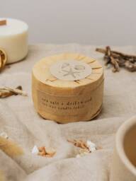 Sea Salt & Driftwood Refill, Botanical Soy Wax Candle Wood Wick, Stoneware Candle, Eco Friendly Gift, Mum Gift - thumbnail 1