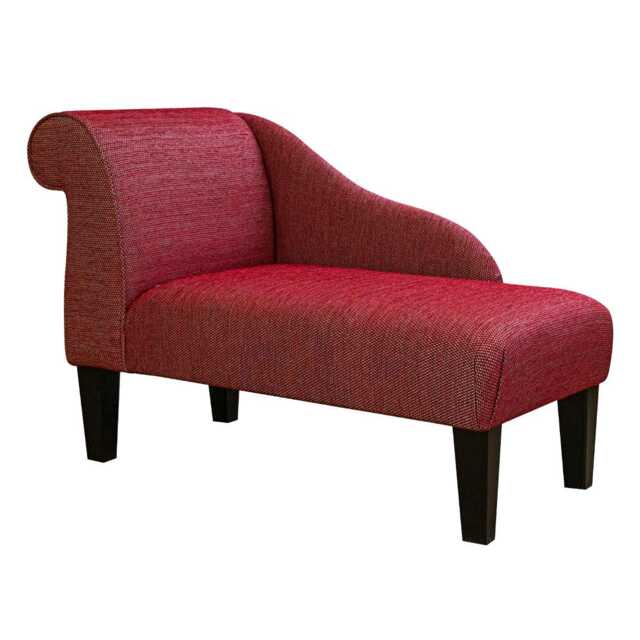 Rouge Weave Chaise Longue - Washable Fabric Handmade in Britain - image 1