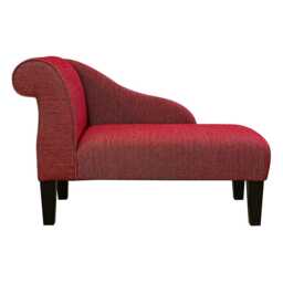 Rouge Weave Chaise Longue - Washable Fabric Handmade in Britain - thumbnail 3