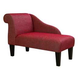 Rouge Weave Chaise Longue - Washable Fabric Handmade in Britain