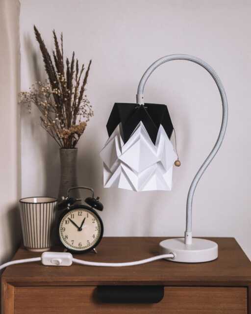 Table Lamp Kikyo With Flexible Cable & Small Paper Lampshade - image 1