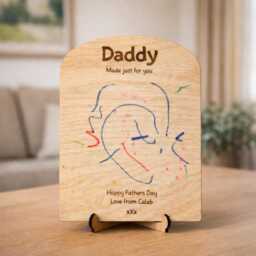 A Drawing For Daddy Personalised Plaque, Made You Gift, Fathers Day Gift From Daughter, Birthday Him Toddler, Meaningful - thumbnail 1