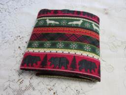 Rts Extra-Large Receiving Blanket - Bear Wolf Plaid Wildlife Northwoods Tartan Nordic Fox Red Green Baby Gift - thumbnail 1