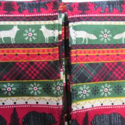 Rts Extra-Large Receiving Blanket - Bear Wolf Plaid Wildlife Northwoods Tartan Nordic Fox Red Green Baby Gift - thumbnail 4